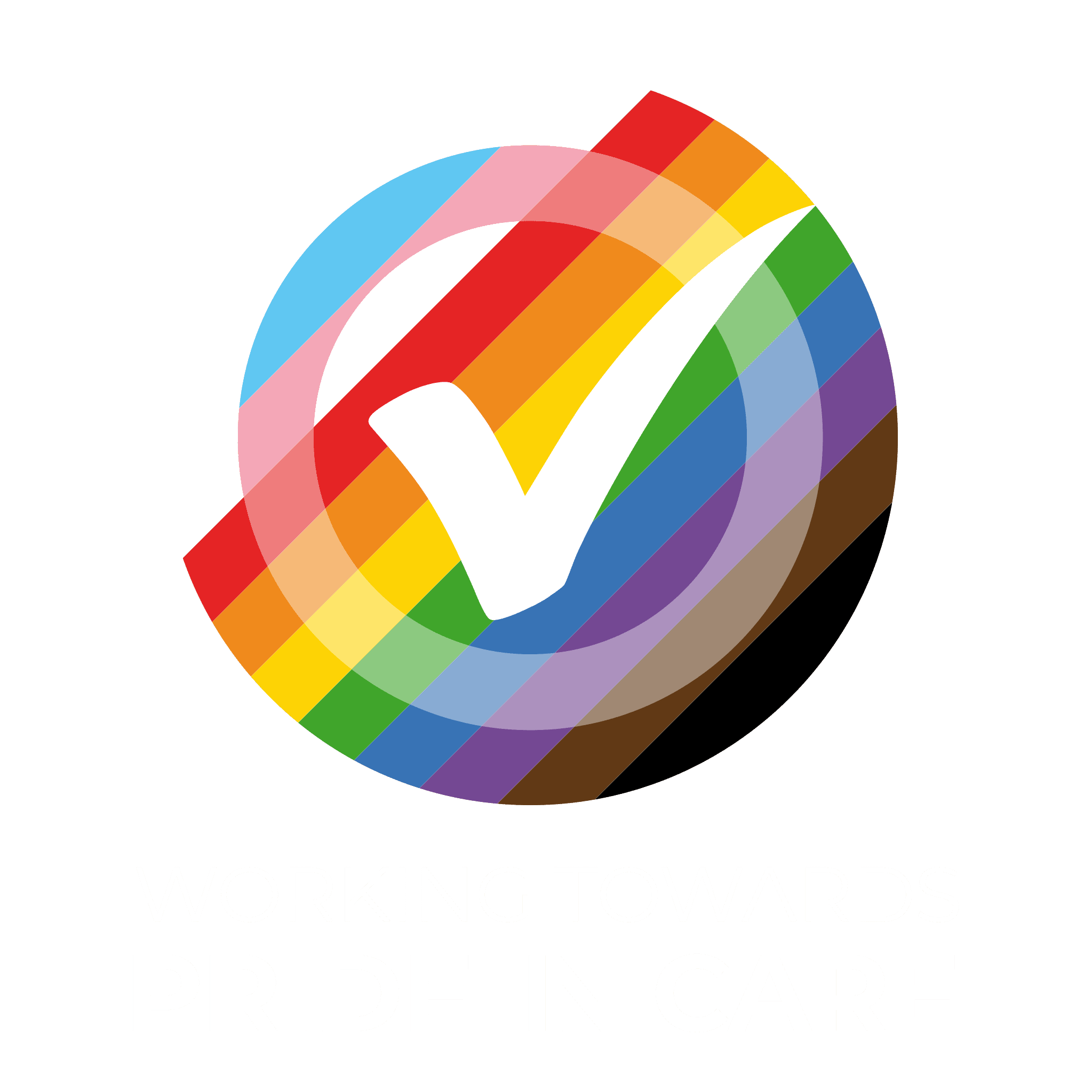 ACI | Pride In Care Logo using white text